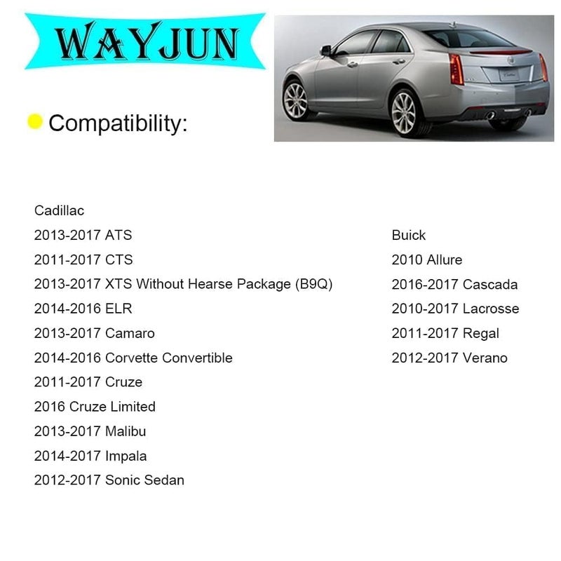 WayJun Trunk Lid Latch Lock Actuator Compatible with Select Chevy Camaro Cruze Impala Sonic Cruze Malibu and Buick Cascada Regal Verano Lacrosse Allure and Cadillac ATS CTS XTS ELR Models, 13501988 - Image 2